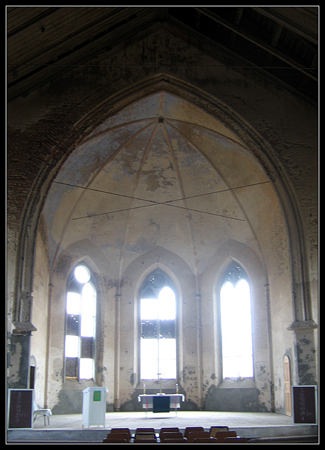 Gnadentau Lutheran Church interior, being used once again as a church. Courtesy of Alexander Bashkatov (2006).