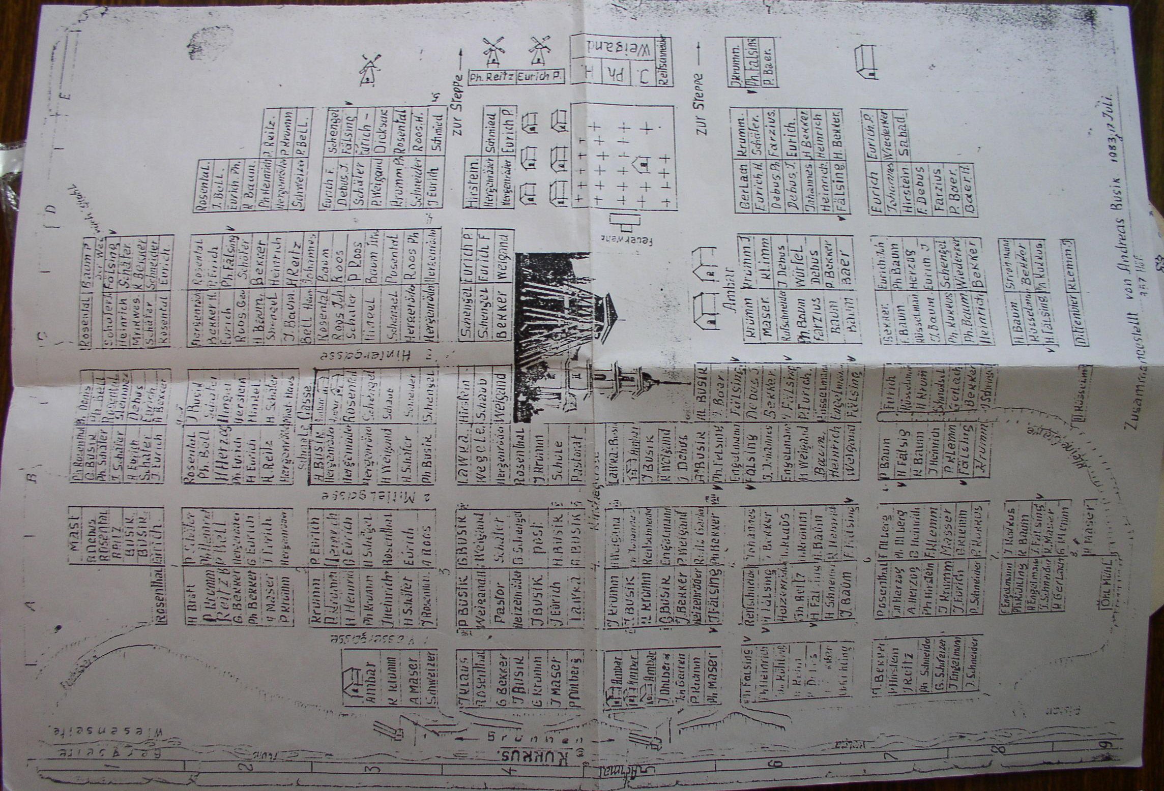 Map of Kukkus created by Andreas Busick (1983) Originally posted to wolgadeutsche.net.