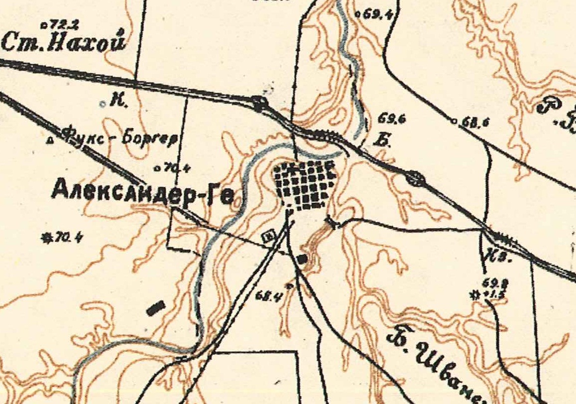 Map showing Alexanderhöh (1935).