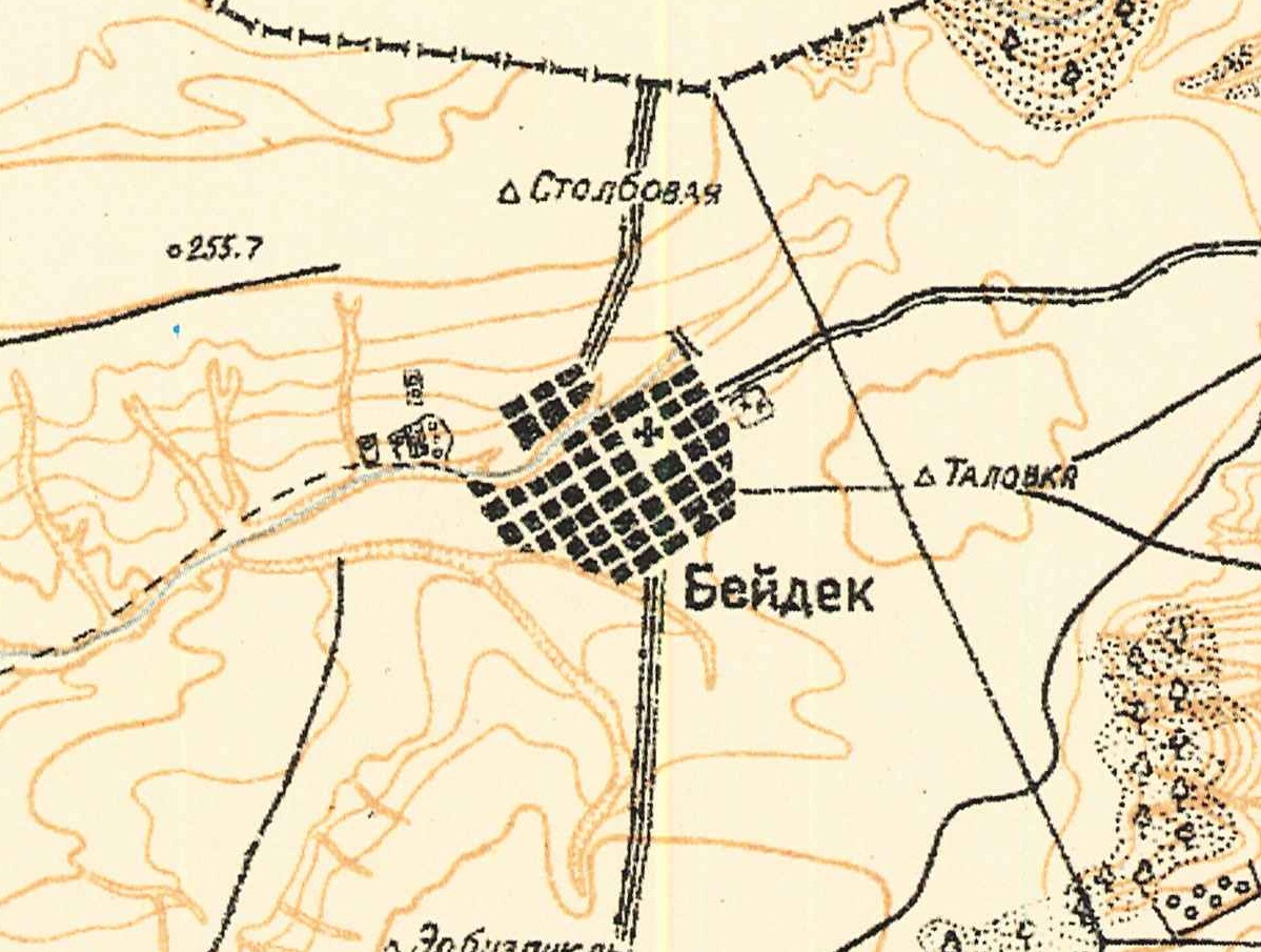 Map showing Beideck (1935).