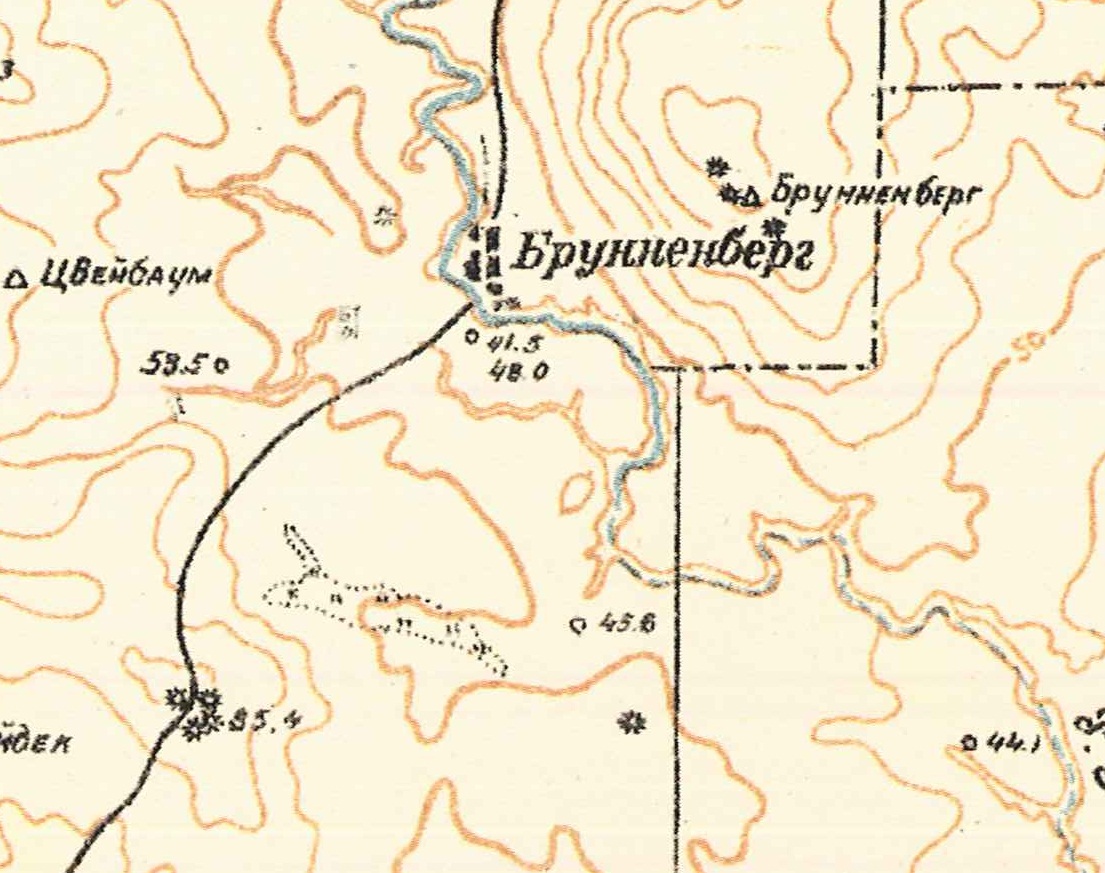 Map showing Brunnenberg (1935).