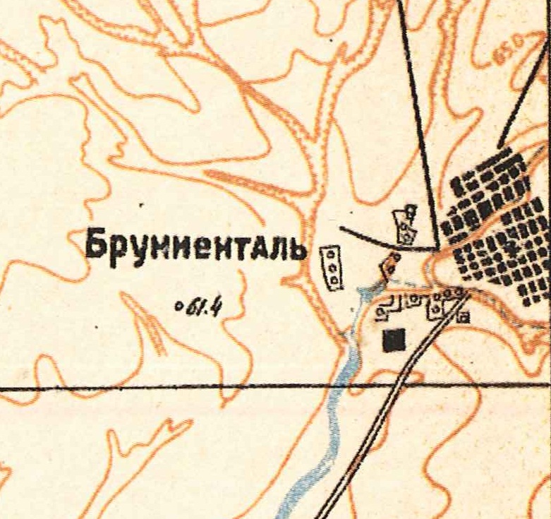 Map showing Brunnental (1935).
