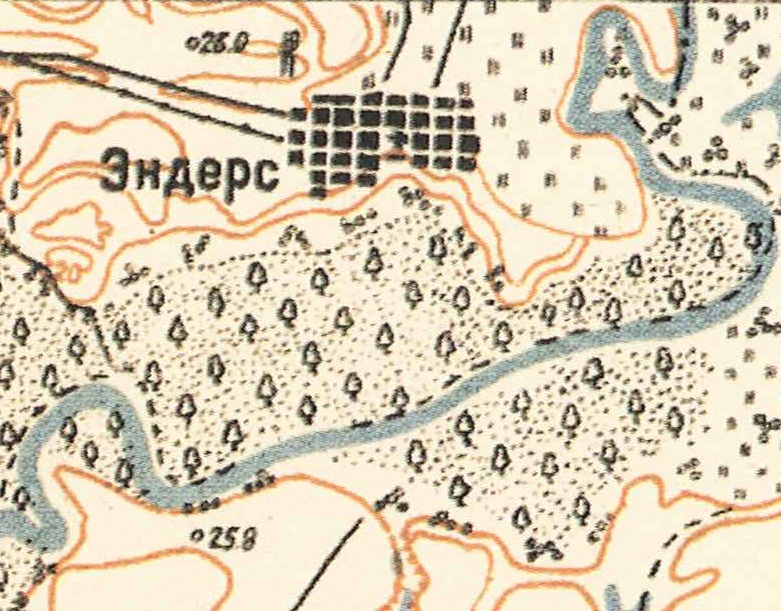 Map showing Enders (1935).