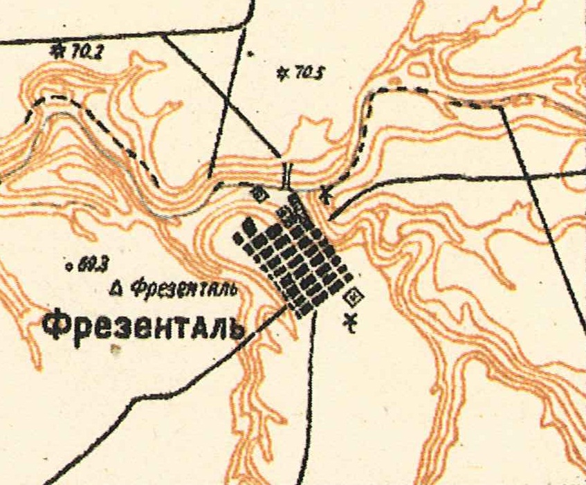 Map showing Fresental (1935).