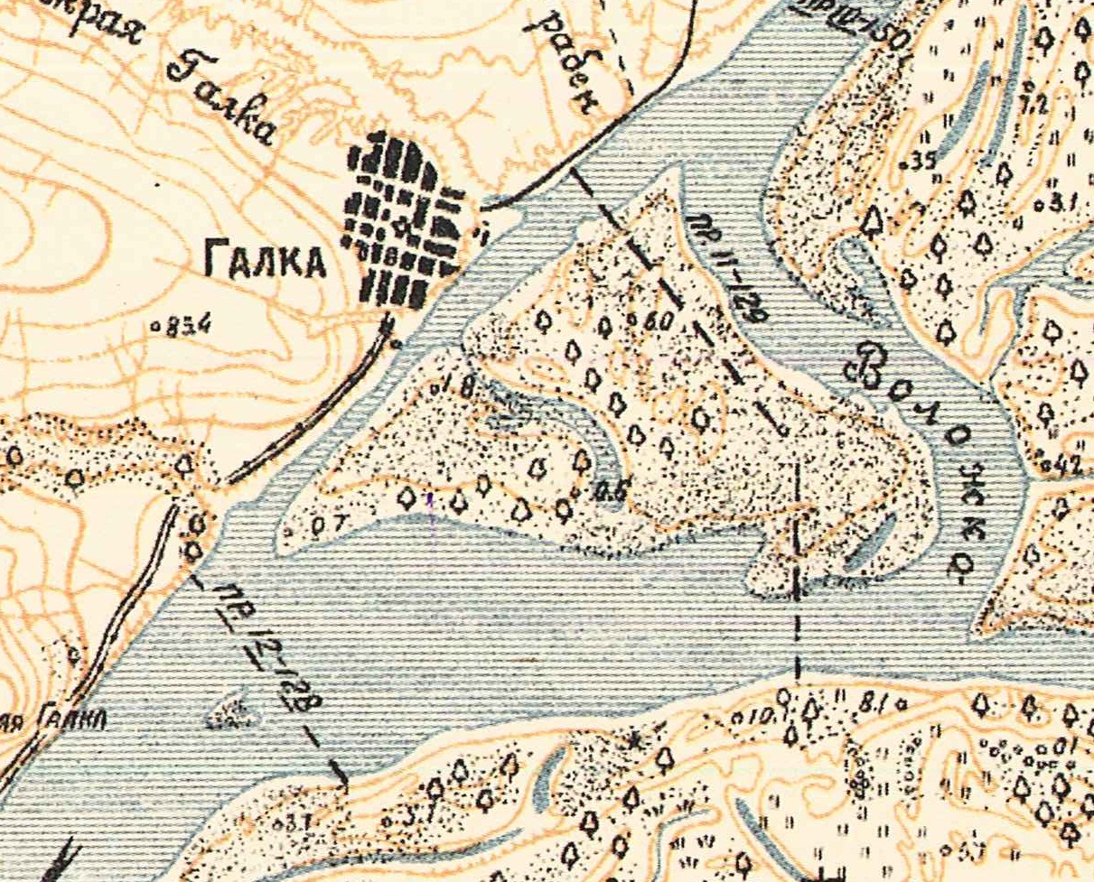 Map showing Galka (1935).