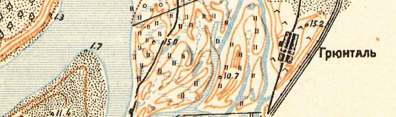 Map showing Grüntal (1935).