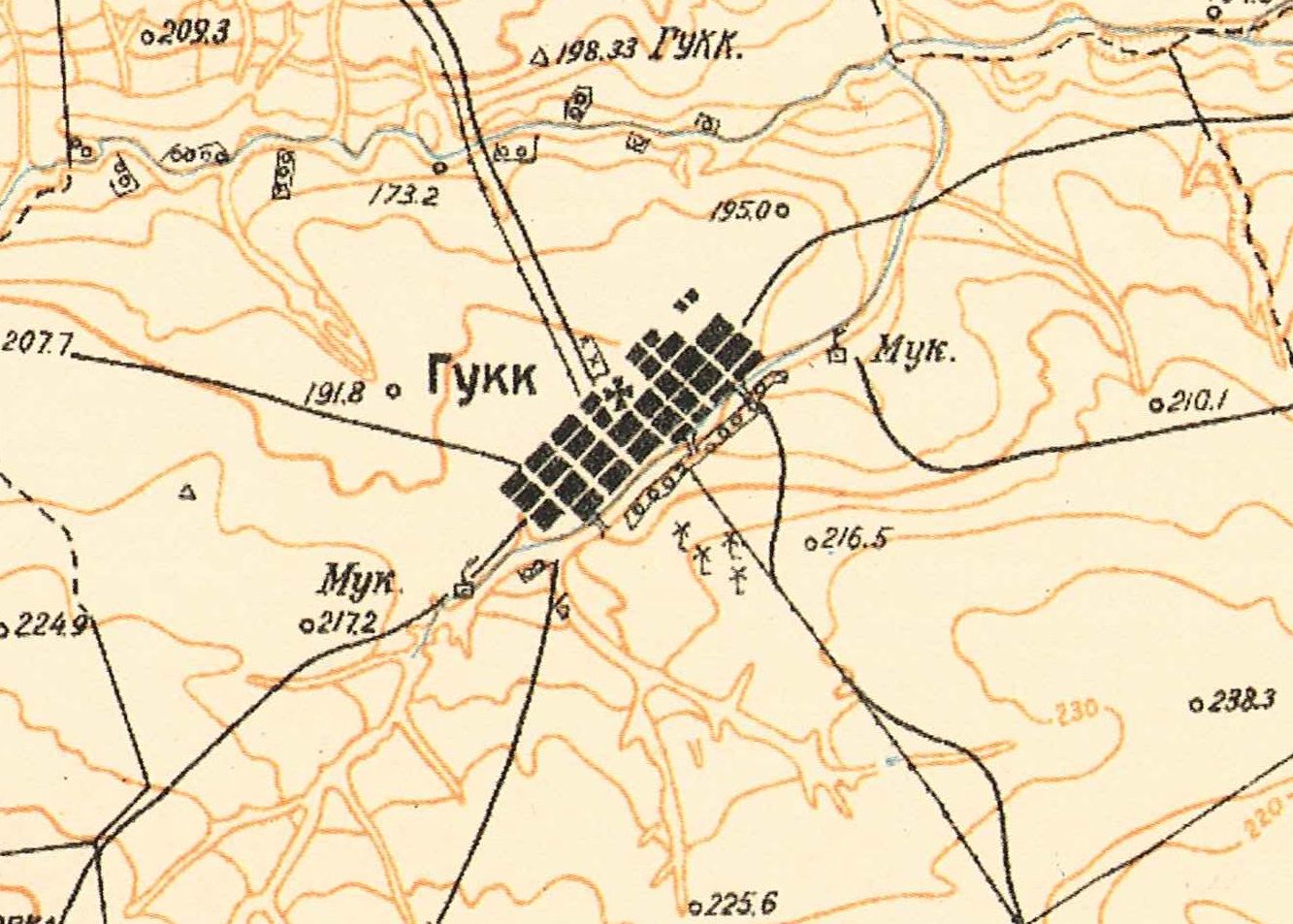 Map showing Huck (1935).