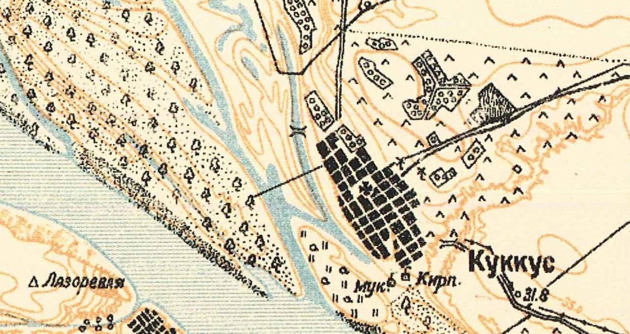 Map showing Kukkus (1935).