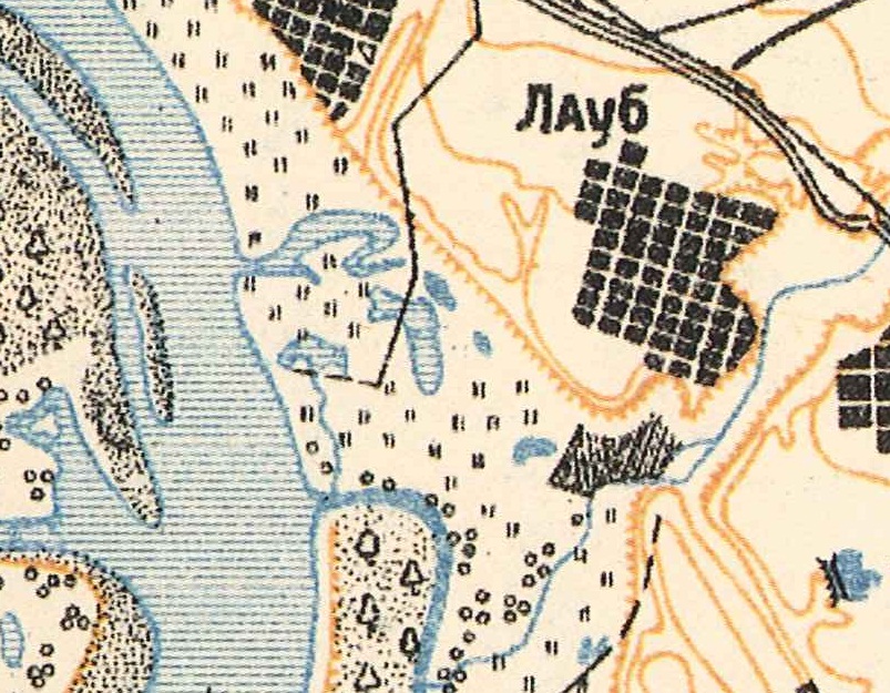 Map showing Laub (1935).
