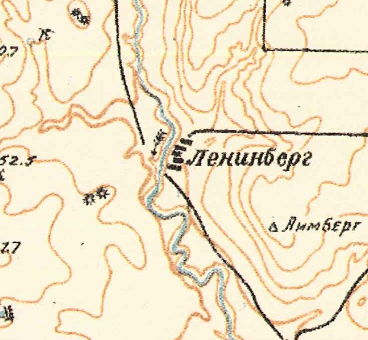 Map showing Leninberg (1935).