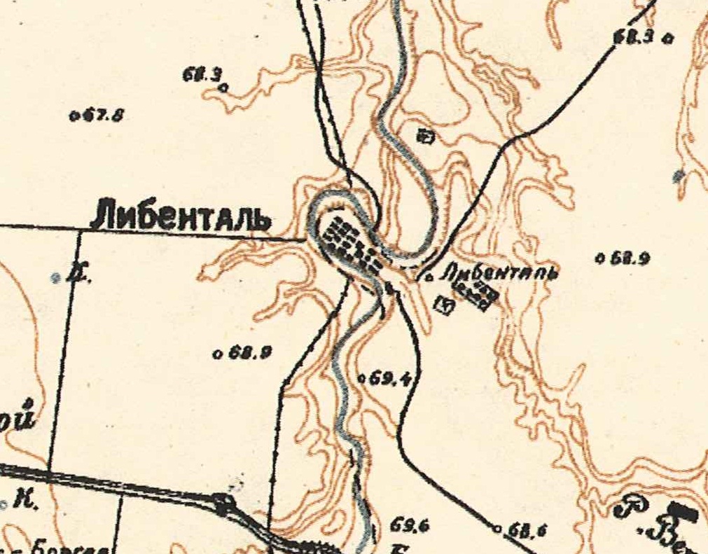 Map showing Liebental (1935).