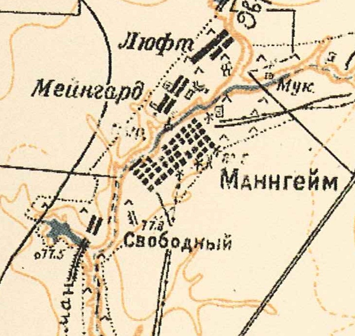 Map showing Mannheim (1935).