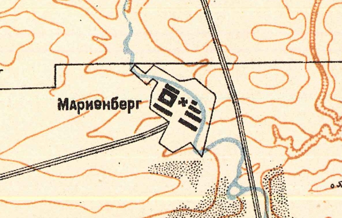 Map showing Marienberg (1935).