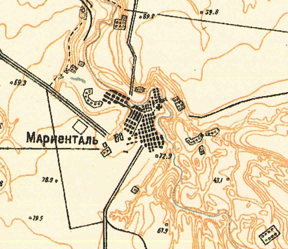 Map showing Mariental (1935).