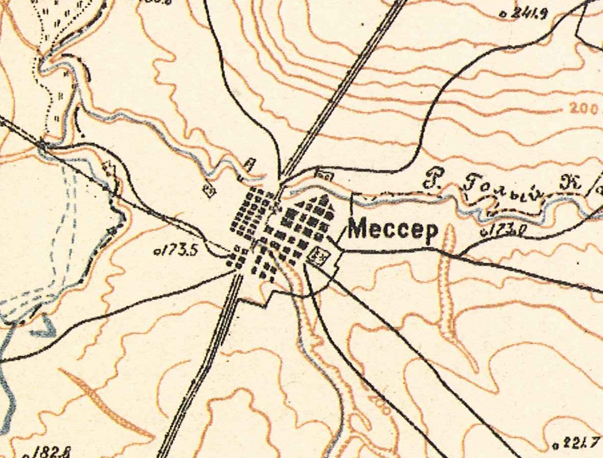 Map showing Messer (1935).
