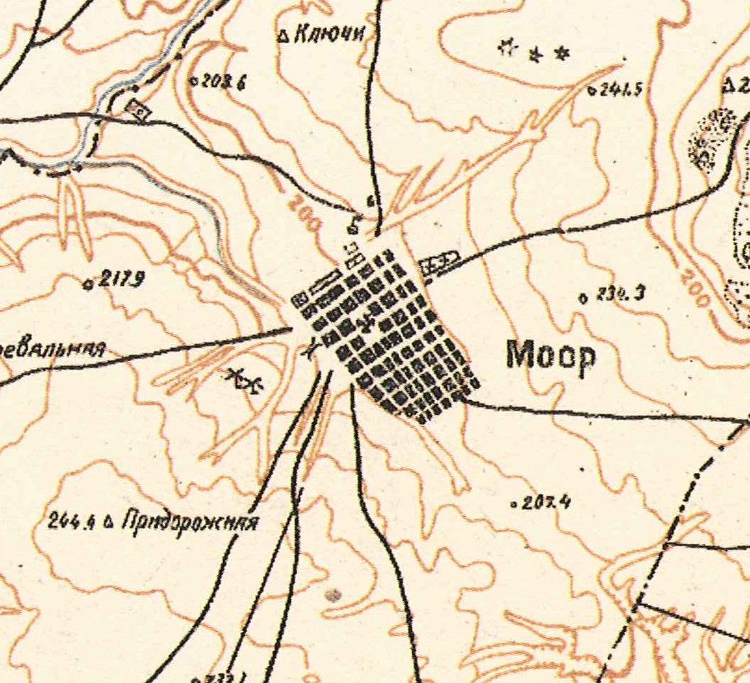 Map showing Moor (1935).