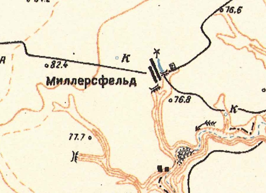 Map showing Müllersfeld (1935).