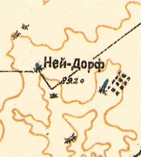 Map showing Neu-Dorf (1935).