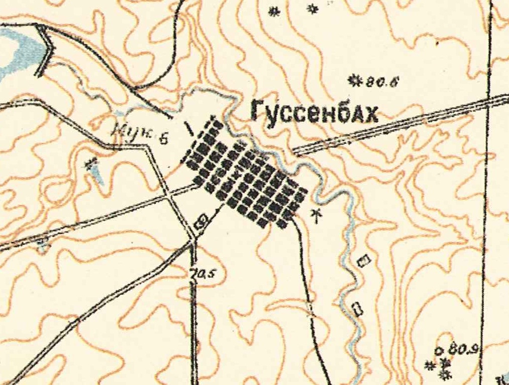 Map showing Neu-Hussenbach (1935).