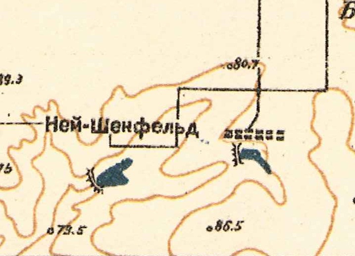 Map showing Neu-Schönfeld (1935).