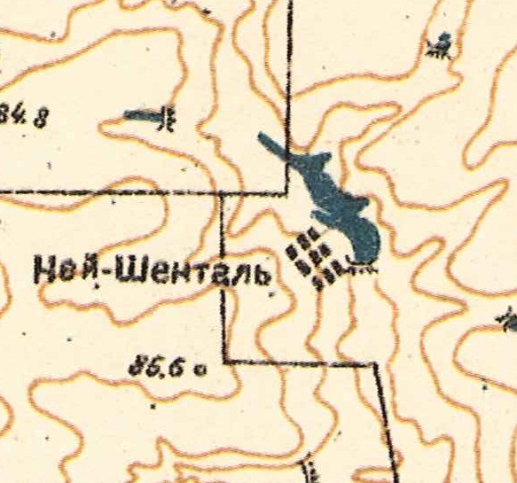 Map showing Neu-Schöntal (1935).