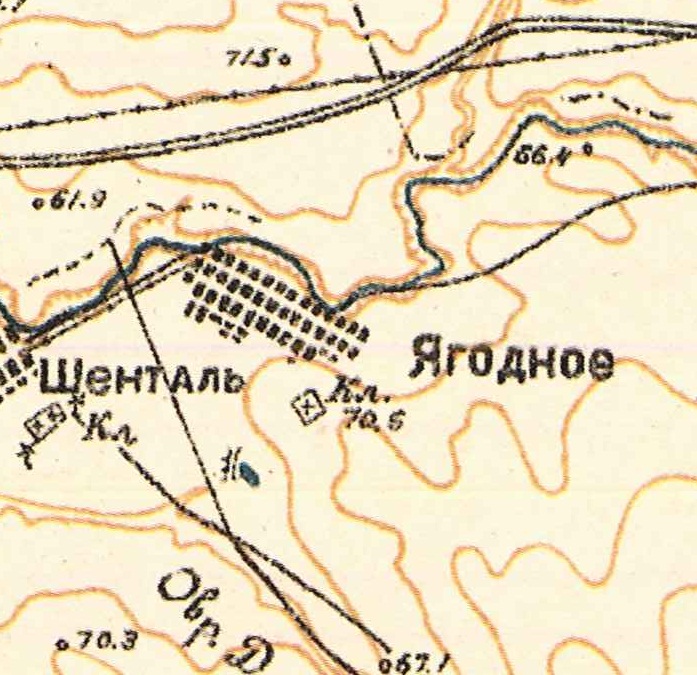 Map showing Neu-Yagodnaya (1935).