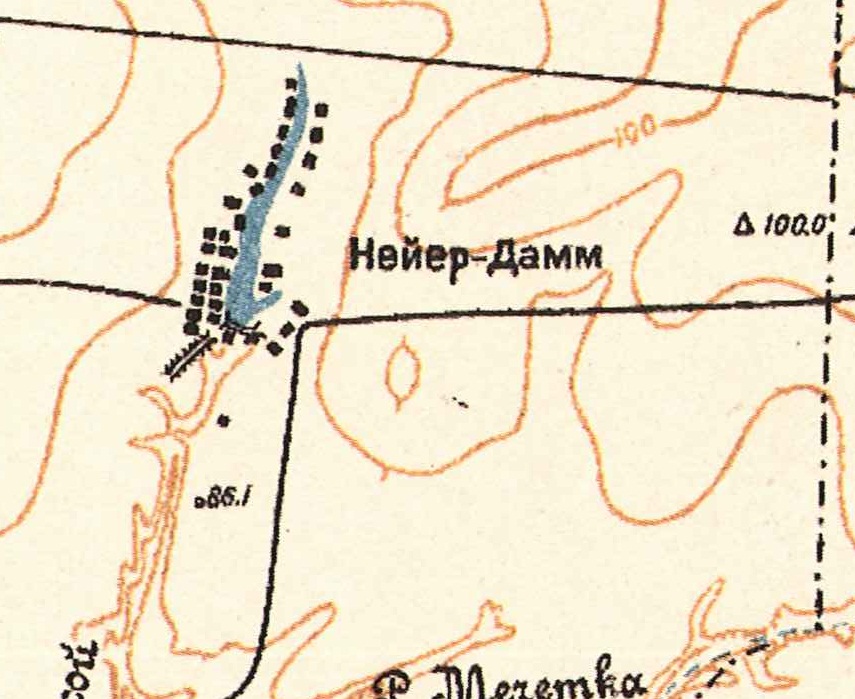 Map showing Neuer-Damm (1935).