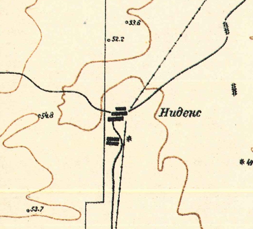 Map showing Niedens (1935).
