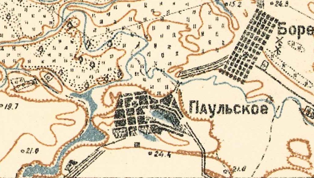 Map of Paulskaya (1935).