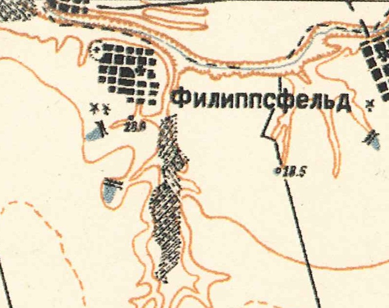 Map showing Philippsfeld (1935).