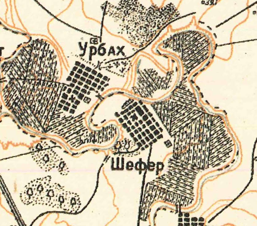 Map showing Schäfer on the right (1935).