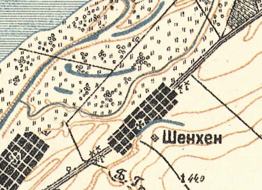 Map showing Schönchen (1935).