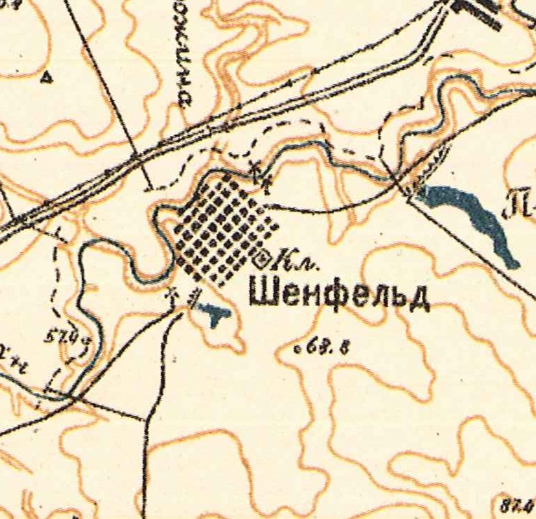 Map showing Schönfeld (1935).