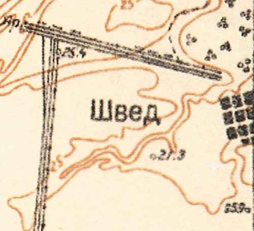 Map showing the west end of Schwed (1935).