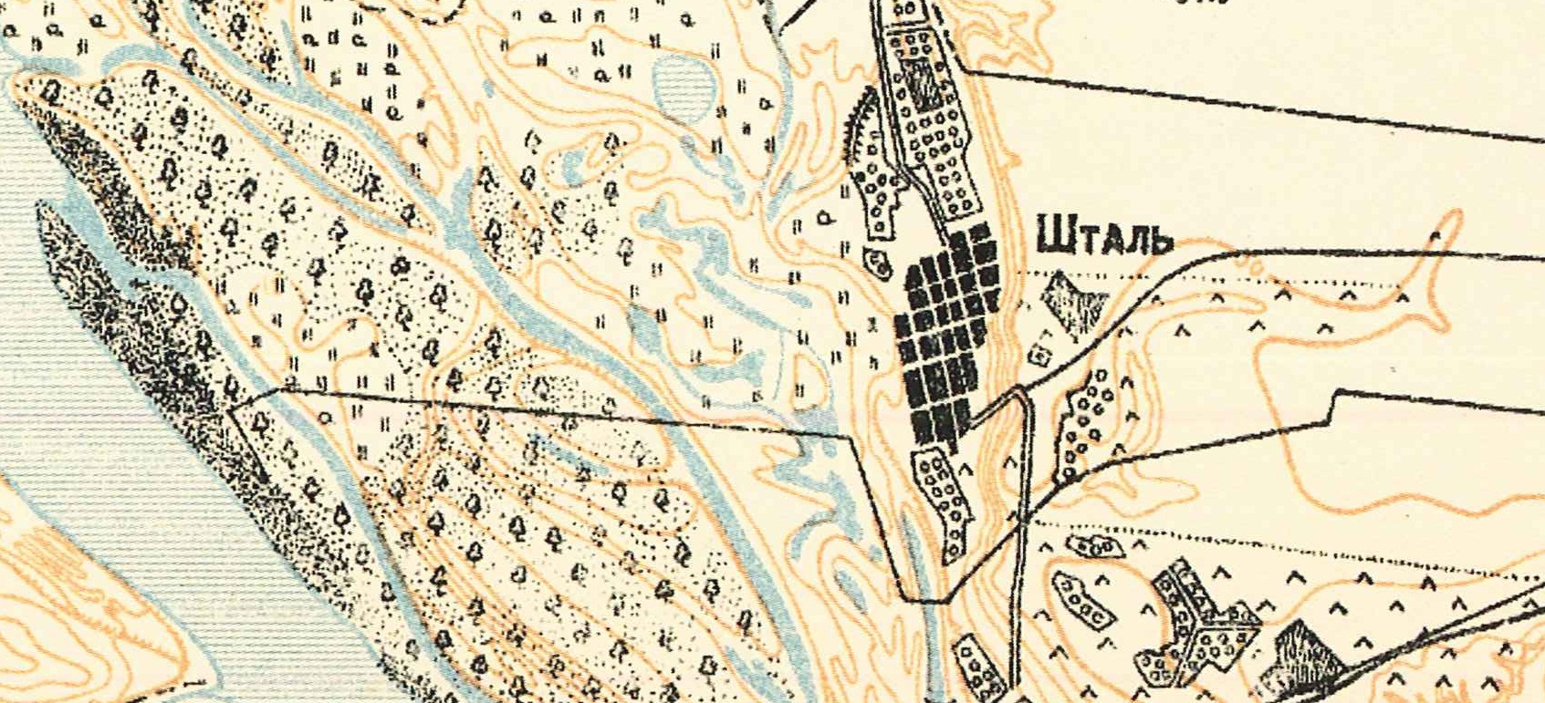 Map showing Stahl am Tarlyk (1935).