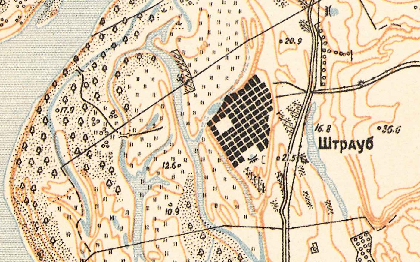 Map showing Straub (1935).