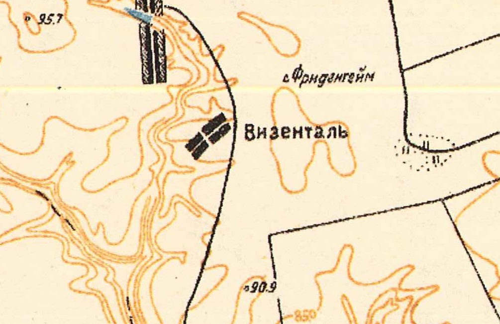 Map showing Wiesental (1935).