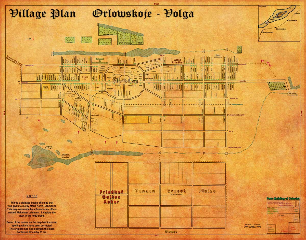 Map of Orlovskaya. Source: Nataliya Malinovskaya.