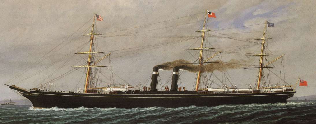 Steamship "City of Brussels" from the Tod & Macgregor Shiplist website.