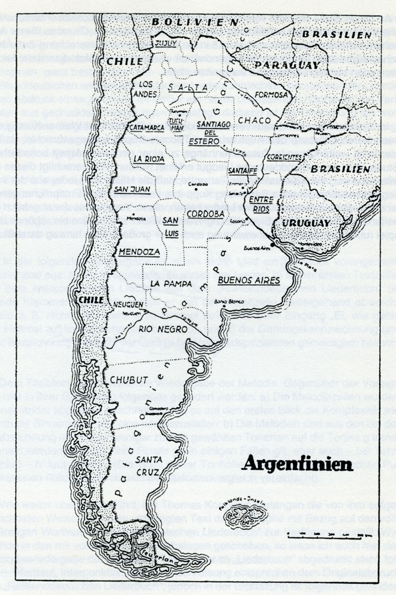 Map of Argentina Source: Der Deutsche in Argentinien by Wilhelm Keiper.