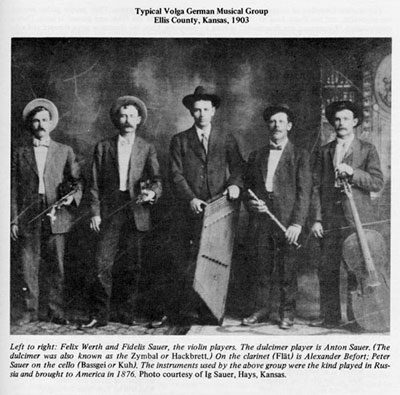 Volga German musicians in Kansas. Source: unknown.
