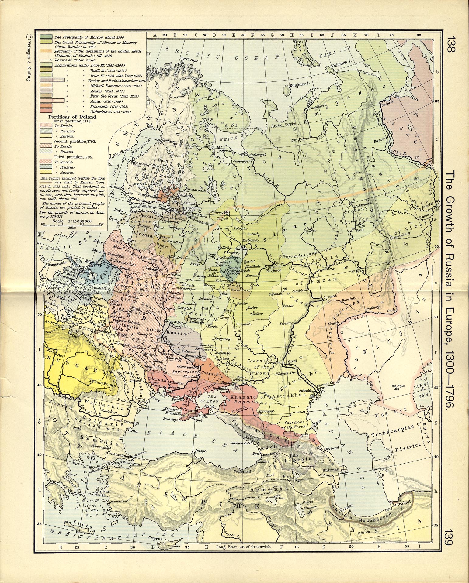 The Growth of Russia in Europe, 1300-1796. Source: unknown.