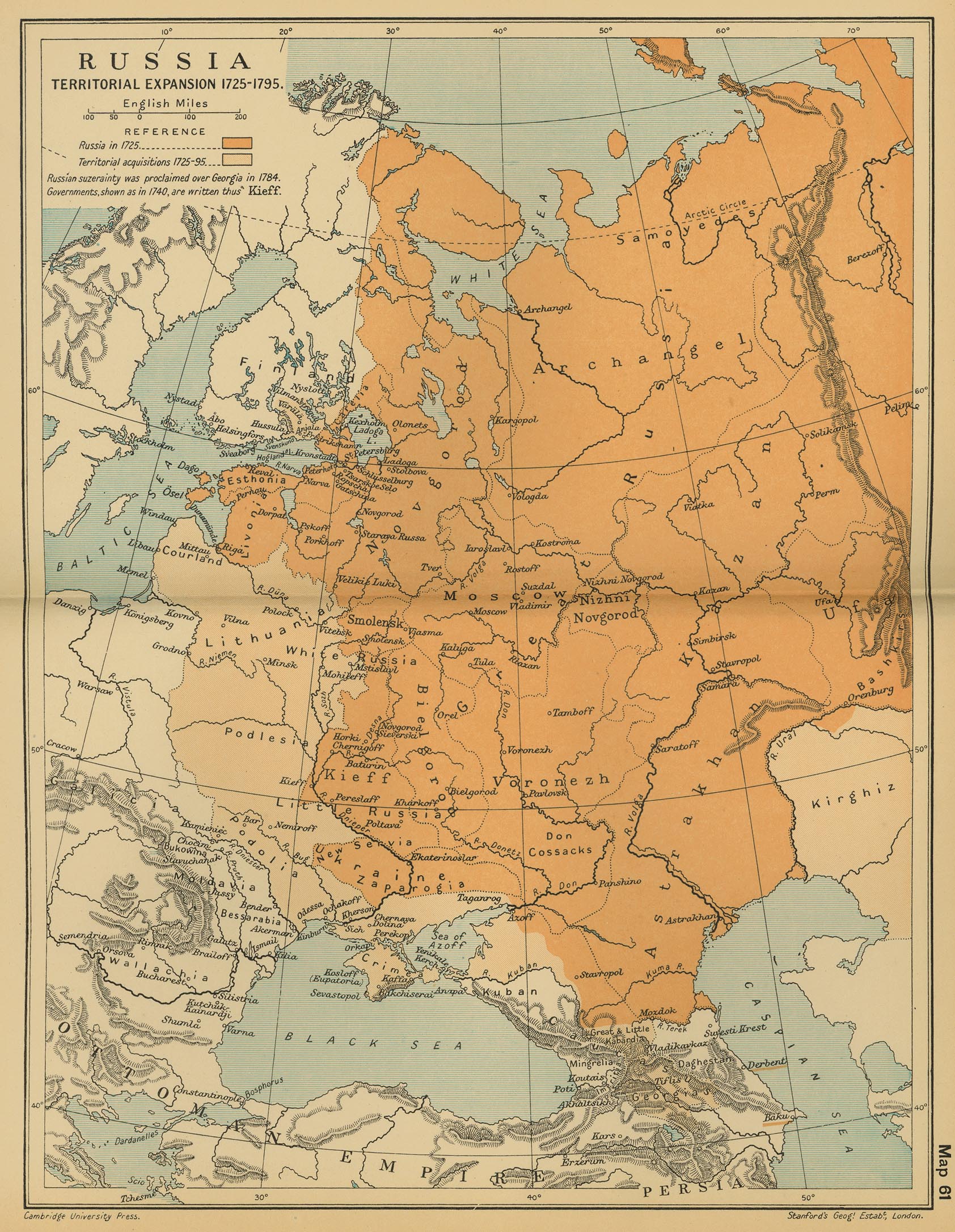 Russia: Territorial Expansion, 1725-1795.